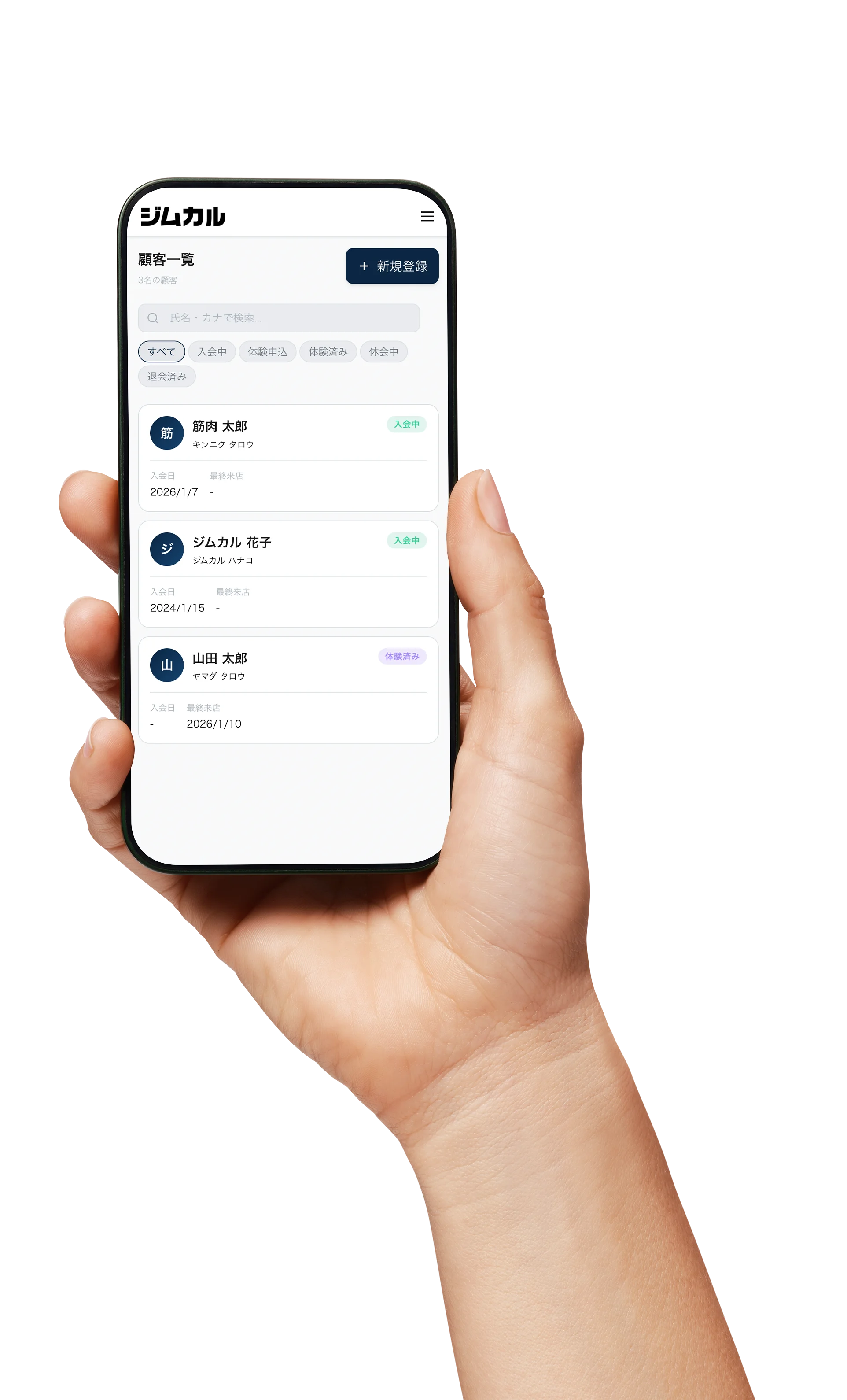 ジムカルの操作イメージ
